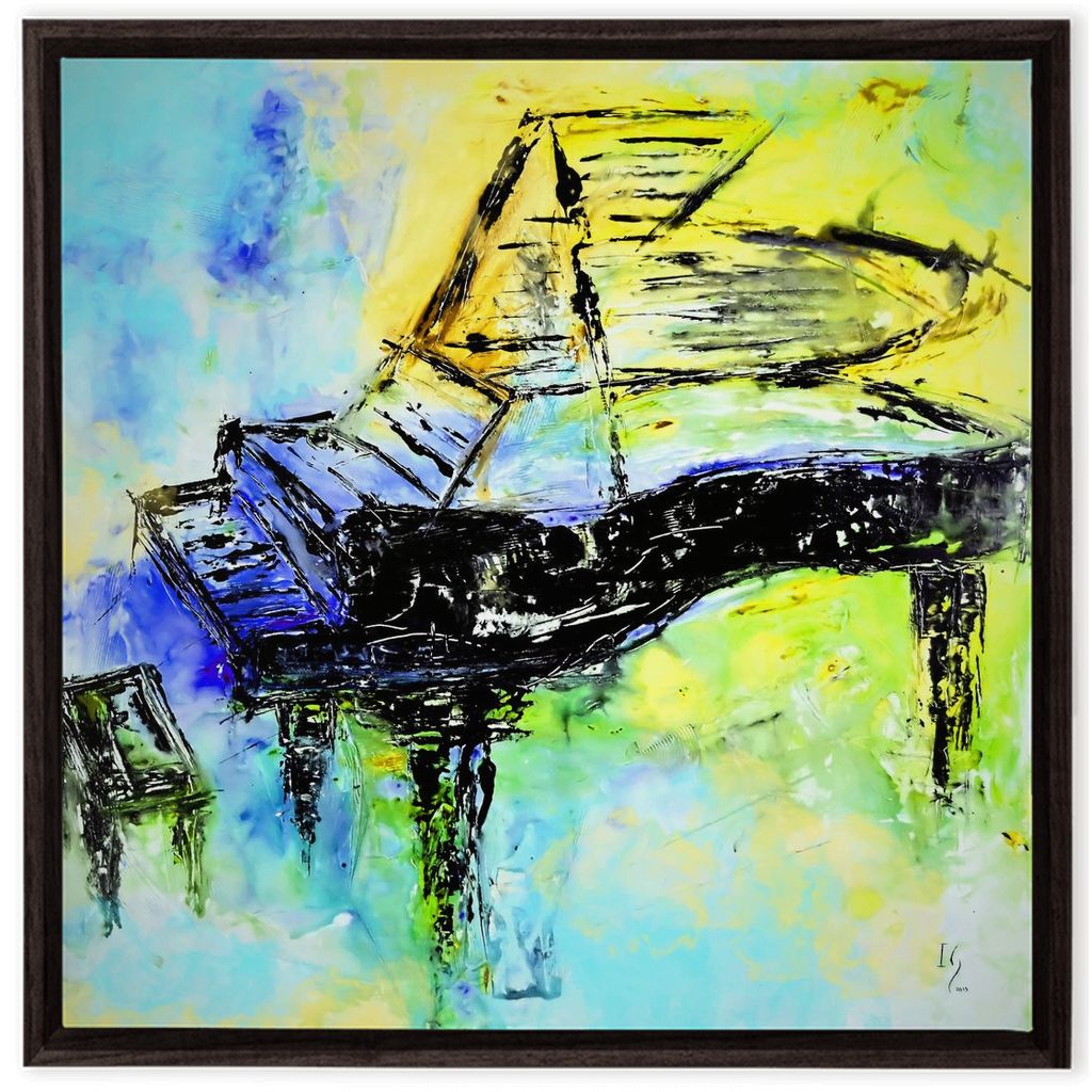 Piano Art artwork detail - music art canvas print wall art