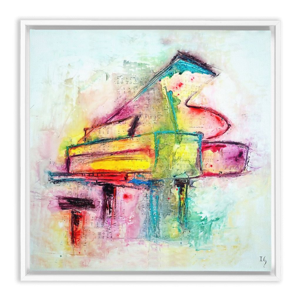 Jazz Piano artwork detail - music art canvas print wall art