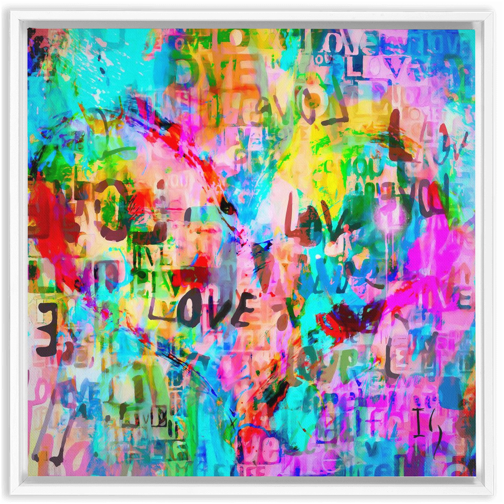 Endless Love artwork detail - heart painting canvas print wall art