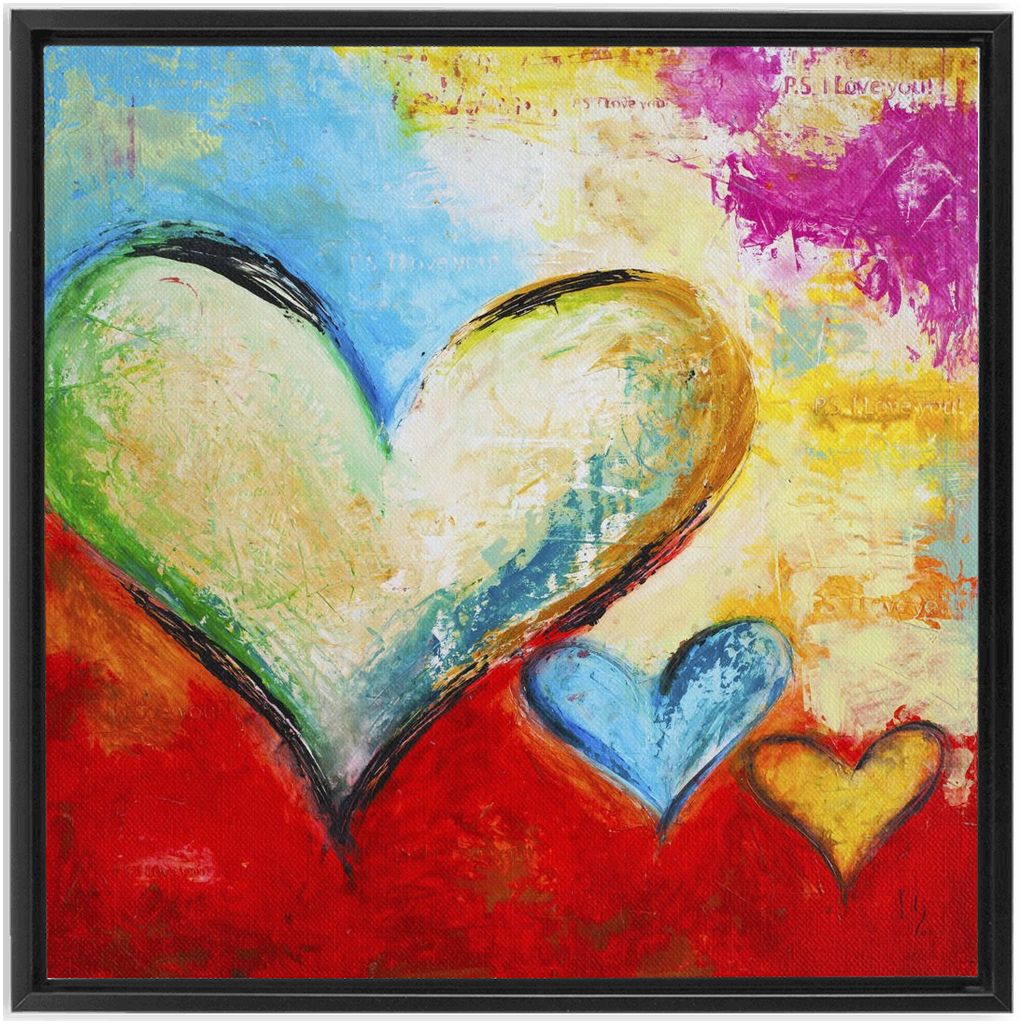 With love artwork detail - interactive canvas print that comes alive with mobile app wall art
