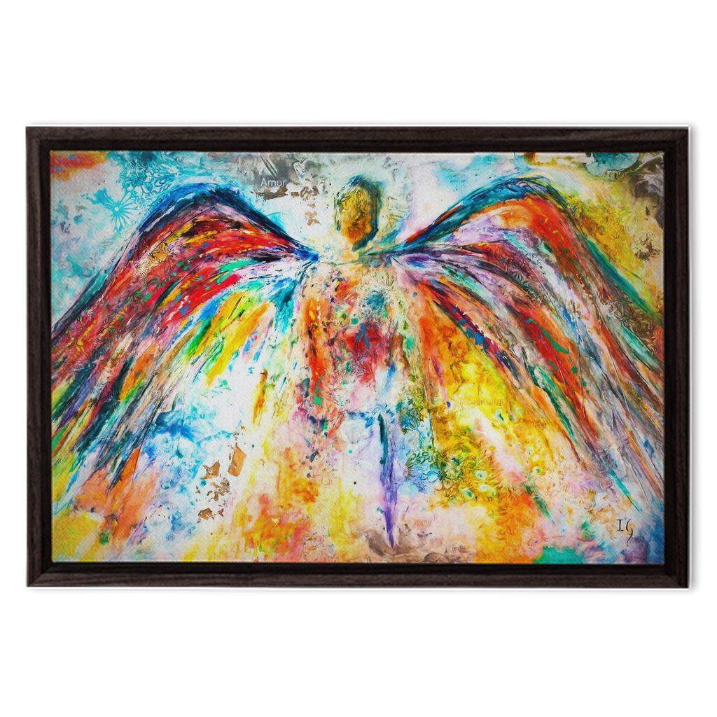 Angel - angel painting canvas print by Ivan Guaderrama