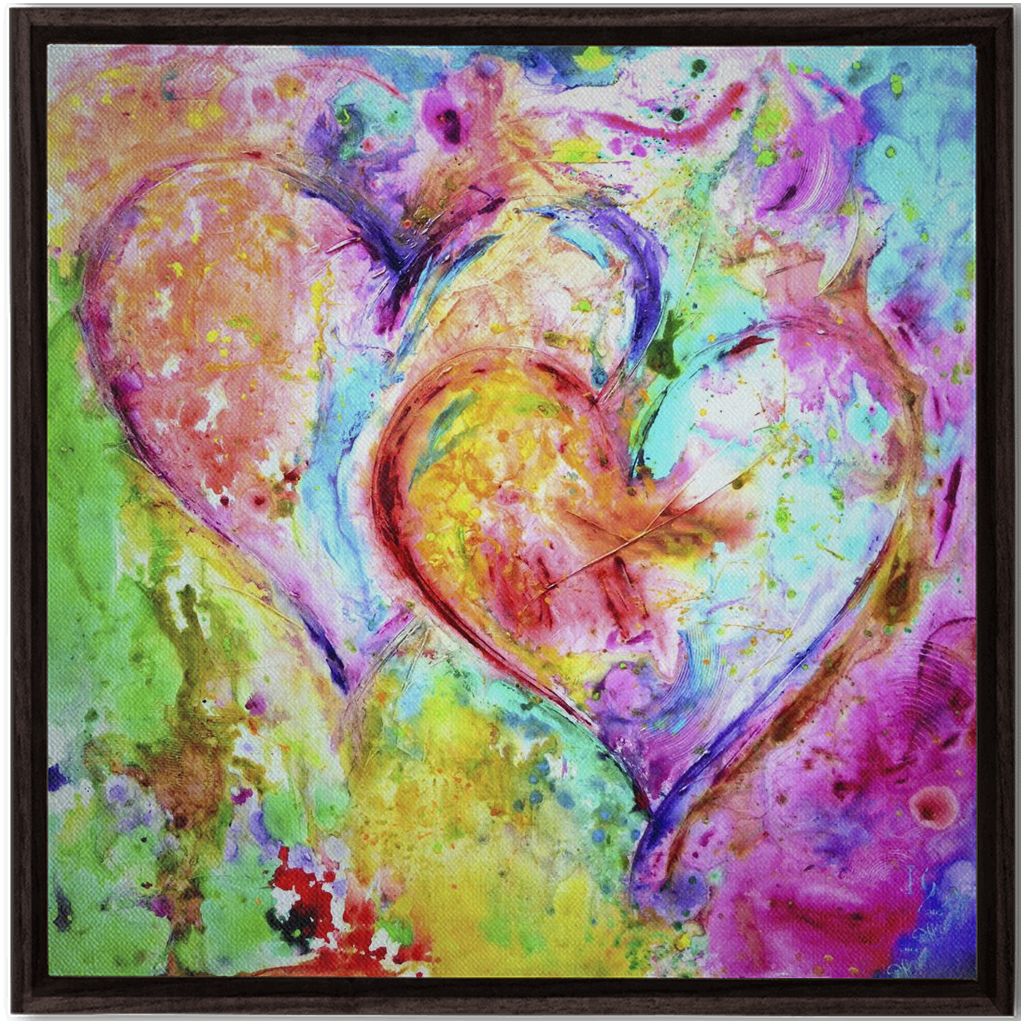 Eternal Friendship artwork detail - heart painting canvas print wall art