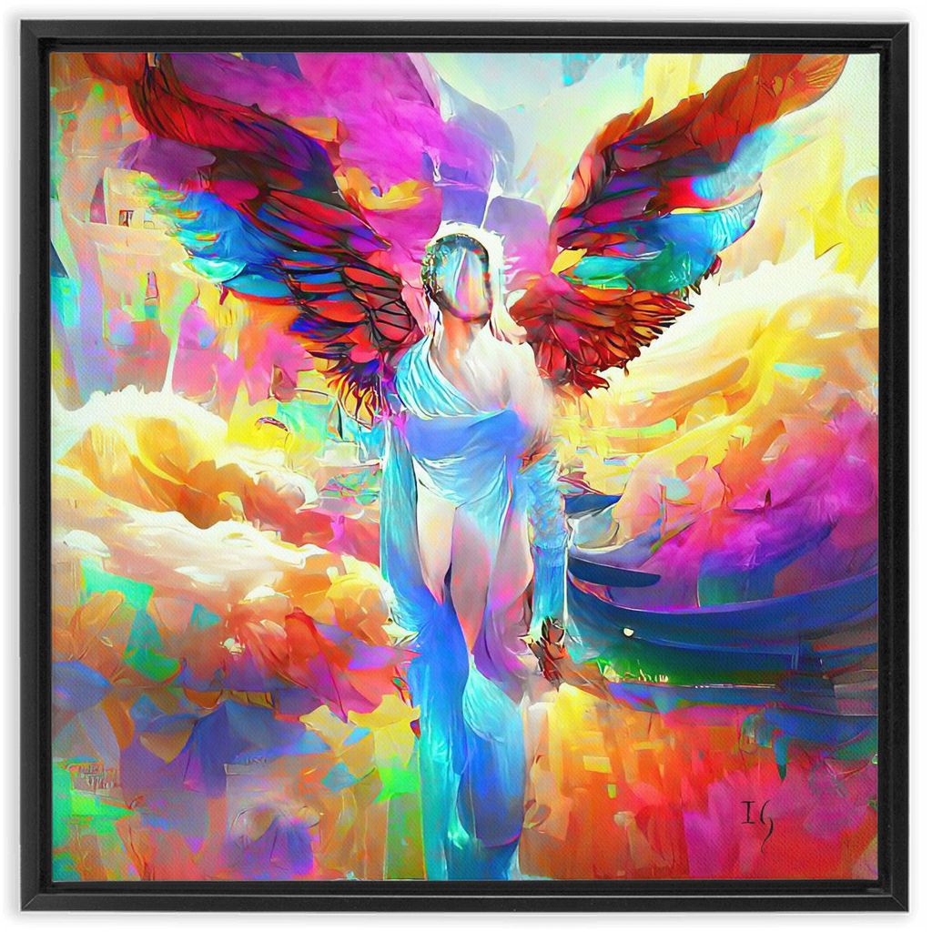 Angel of Truth artwork detail - angel painting canvas print wall art