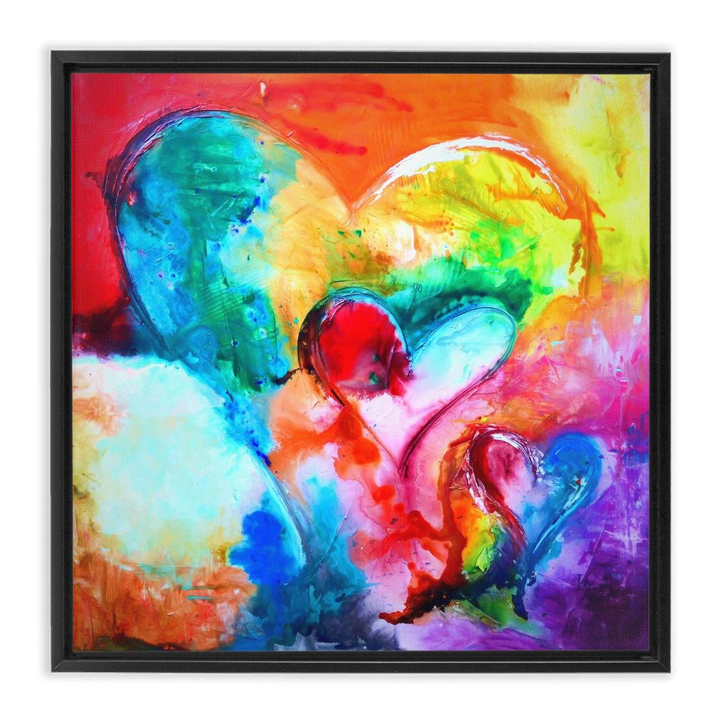 Better Together artwork detail - heart painting canvas print wall art