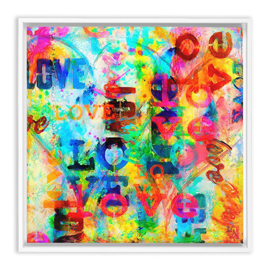 I love you 1000 times artwork detail - abstract art canvas print wall art