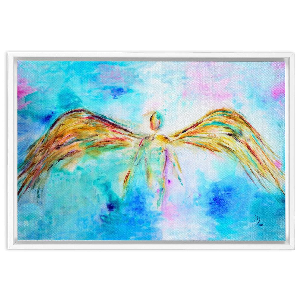Blessed Beyond Measure artwork detail - angel painting canvas print wall art