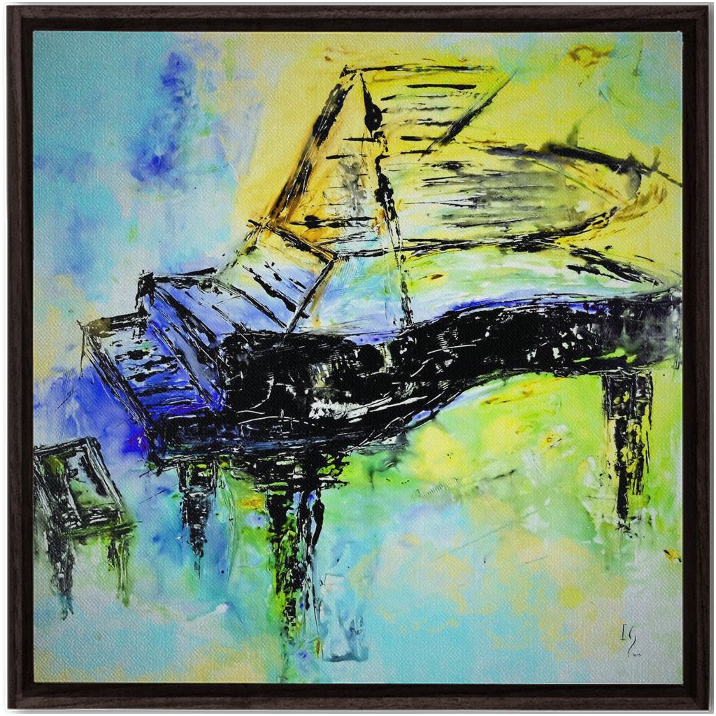 Piano Art artwork detail - music art canvas print wall art