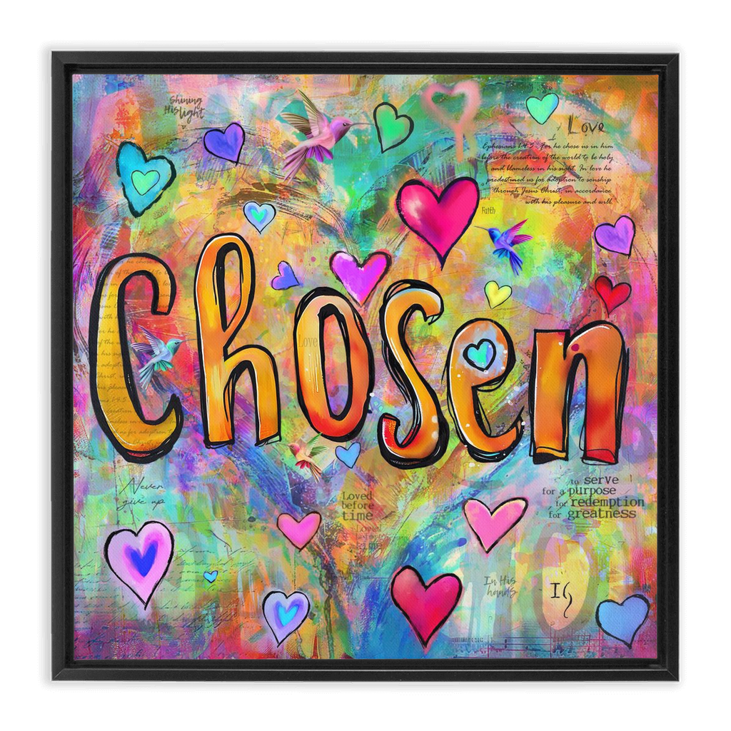 Chosen artwork detail - interactive canvas print that comes alive with mobile app wall art