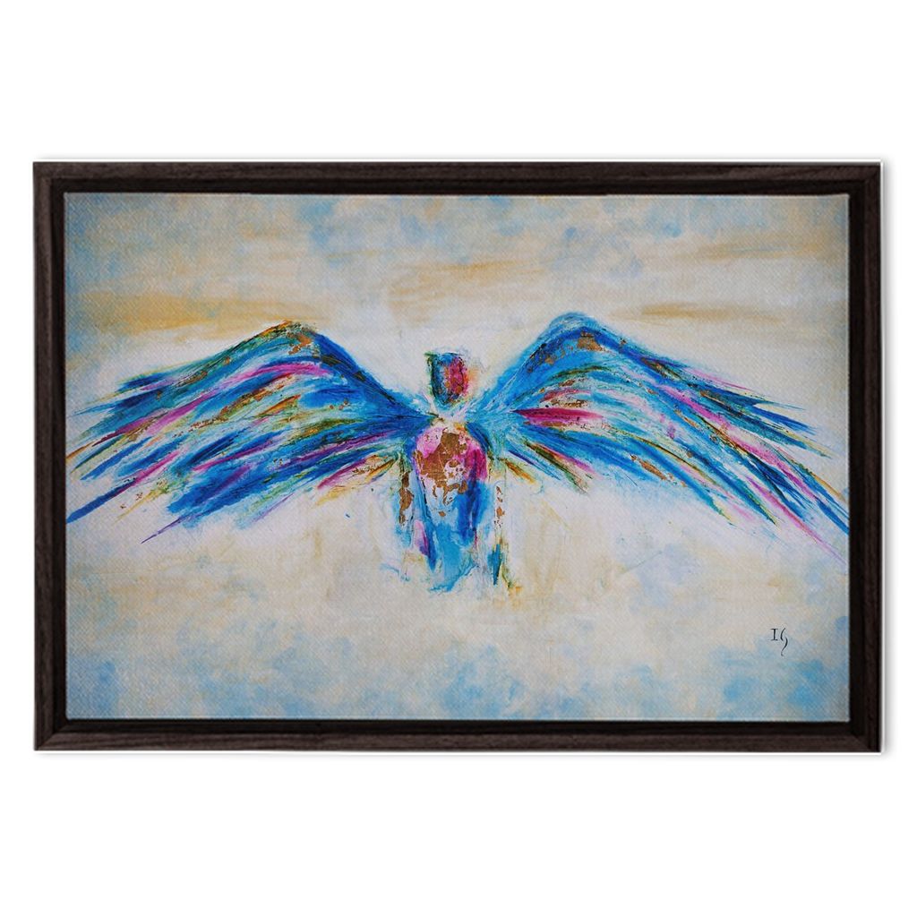 Standing on the Promises - angel painting canvas print by Ivan Guaderrama