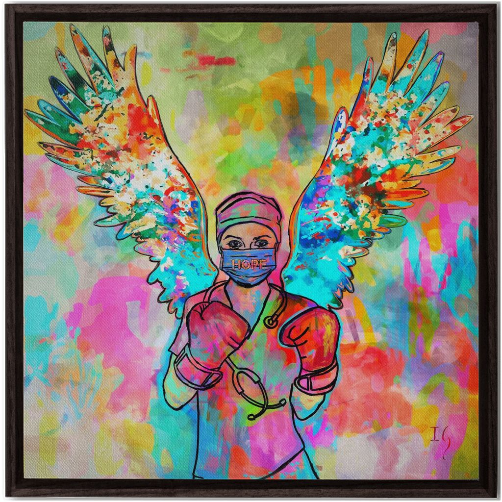 Today I Choose Hope artwork detail - interactive canvas print that comes alive with mobile app wall art