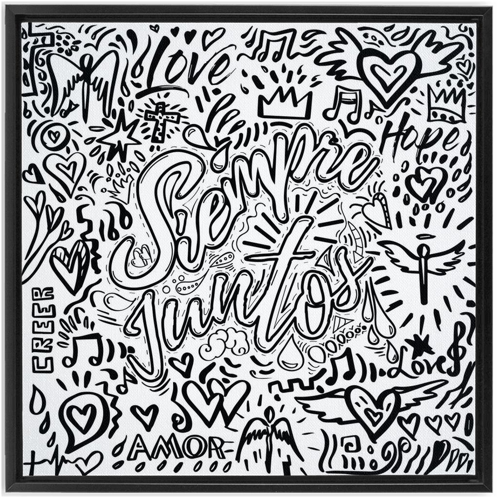 Colors of Faith -Siempre Juntos artwork detail - interactive canvas print that comes alive with mobile app wall art