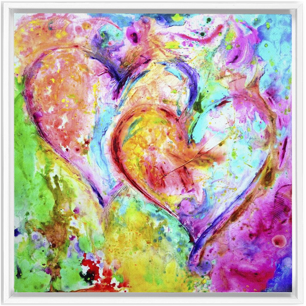 Eternal Friendship artwork detail - heart painting canvas print wall art