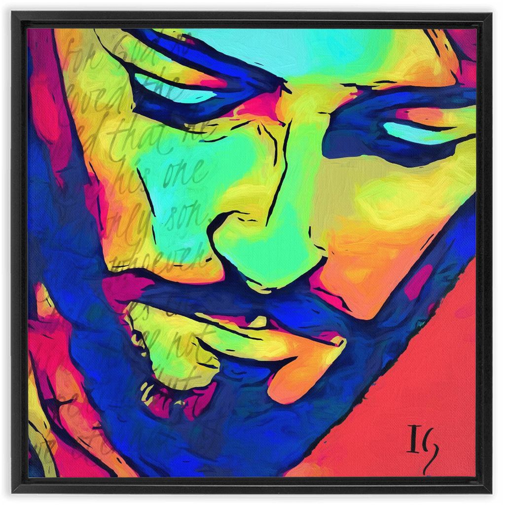 John 3:16 artwork detail - christian wall art canvas print wall art