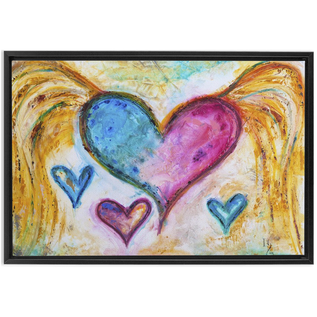 Thankful Grateful Blessed artwork detail - interactive canvas print that comes alive with mobile app wall art