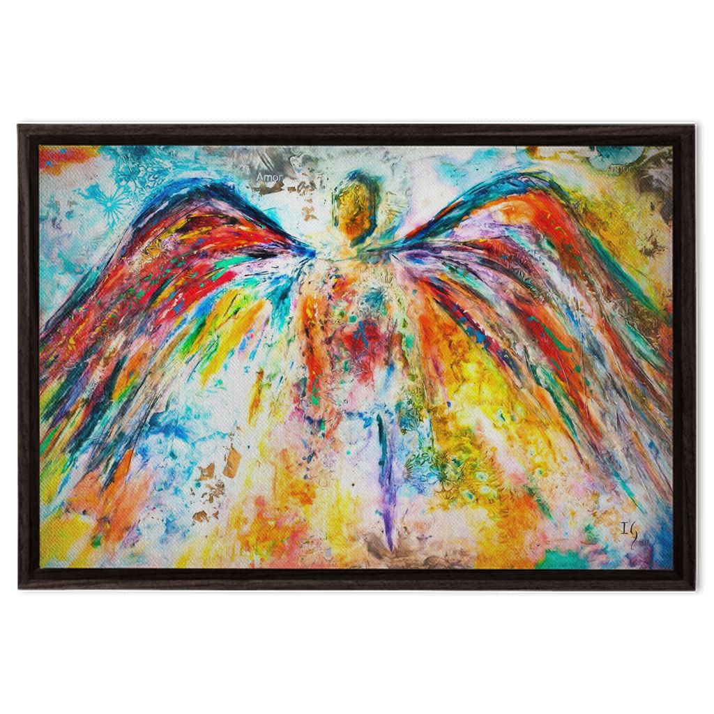 Angel artwork detail - angel painting canvas print wall art