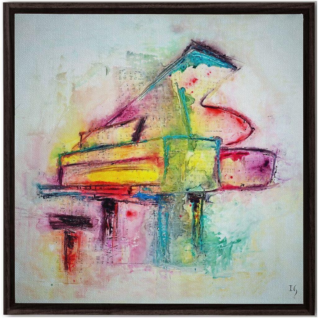 Jazz Piano artwork detail - music art canvas print wall art