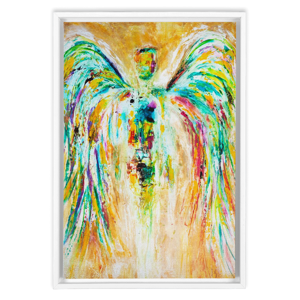 Precious Memories artwork detail - angel painting canvas print wall art