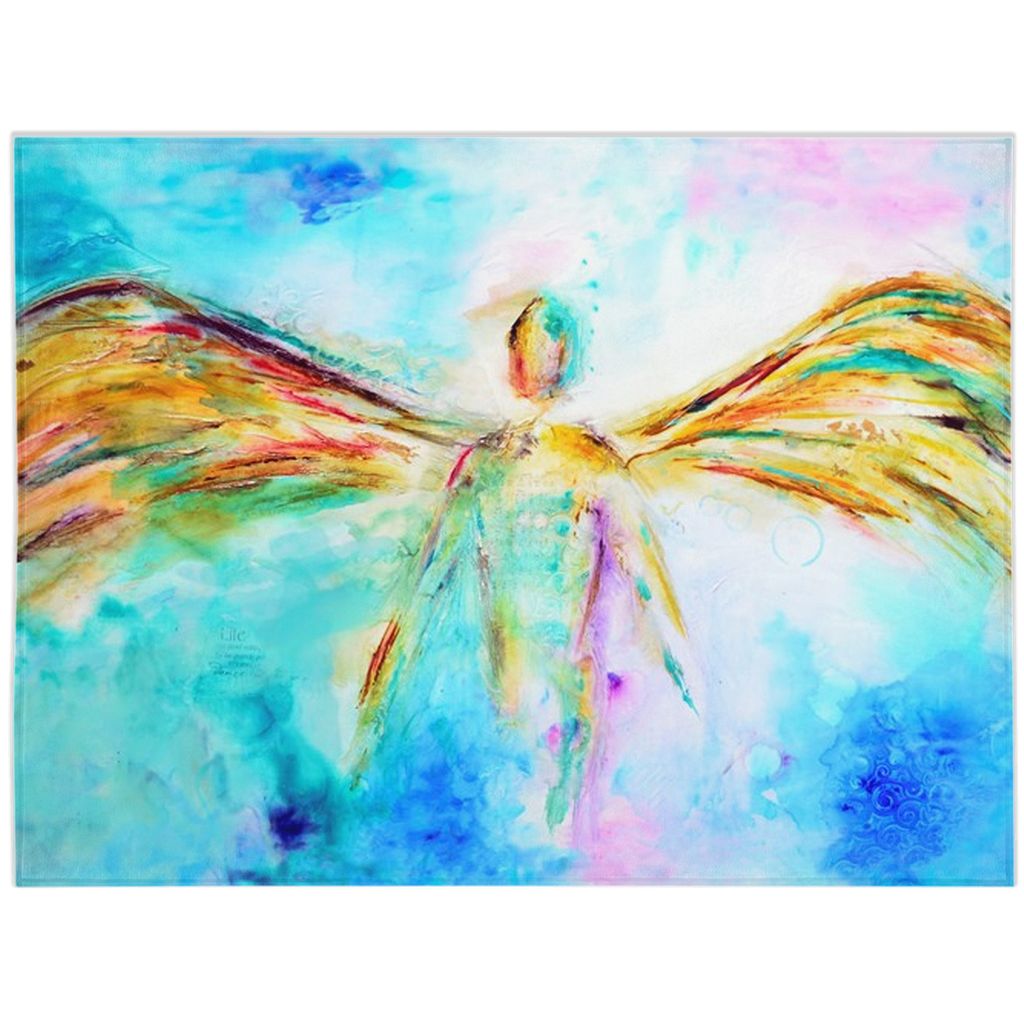 Blessed Beyond Measure Minky Blankets canvas print in room setting - christian blanket by Ivan Guaderrama