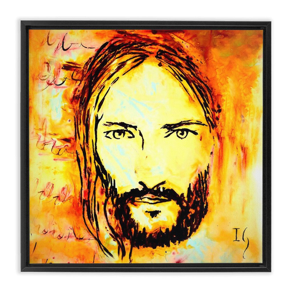 Jesus artwork detail - christian wall art canvas print wall art