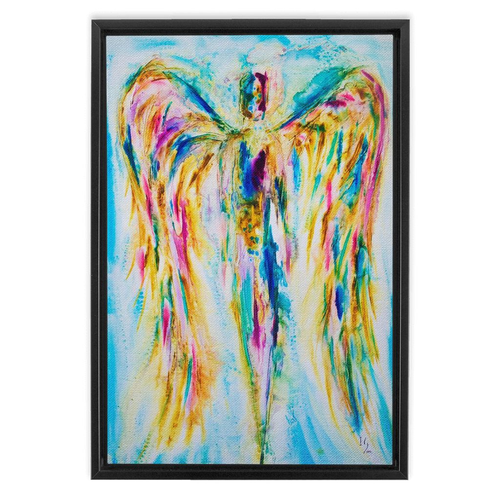 Live in Grace Walk in Love artwork detail - angel painting canvas print wall art