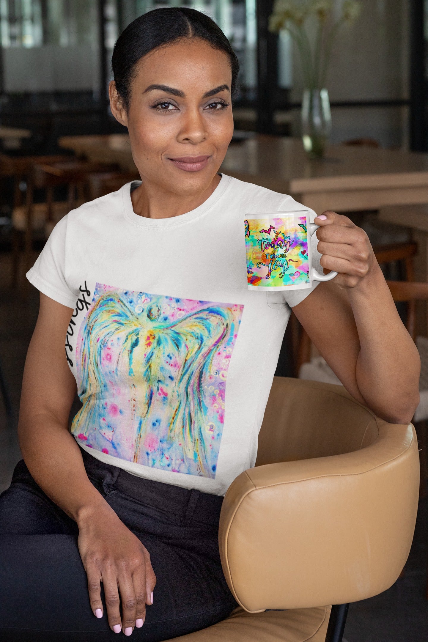 Today I Choose Joy Interactive Mug artwork detail - interactive christian gift with augmented reality wall art