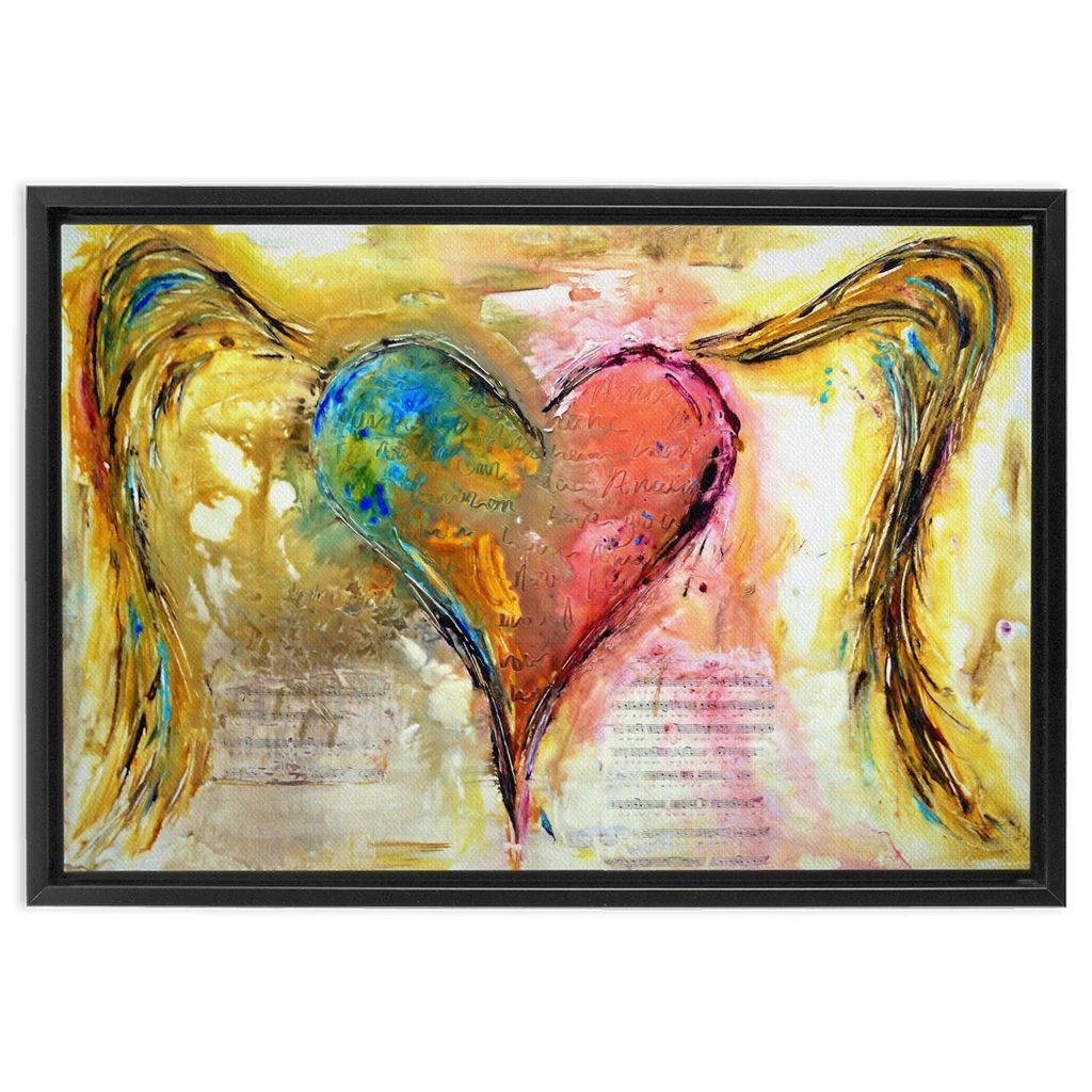 Love of Christ artwork detail - heart painting canvas print wall art