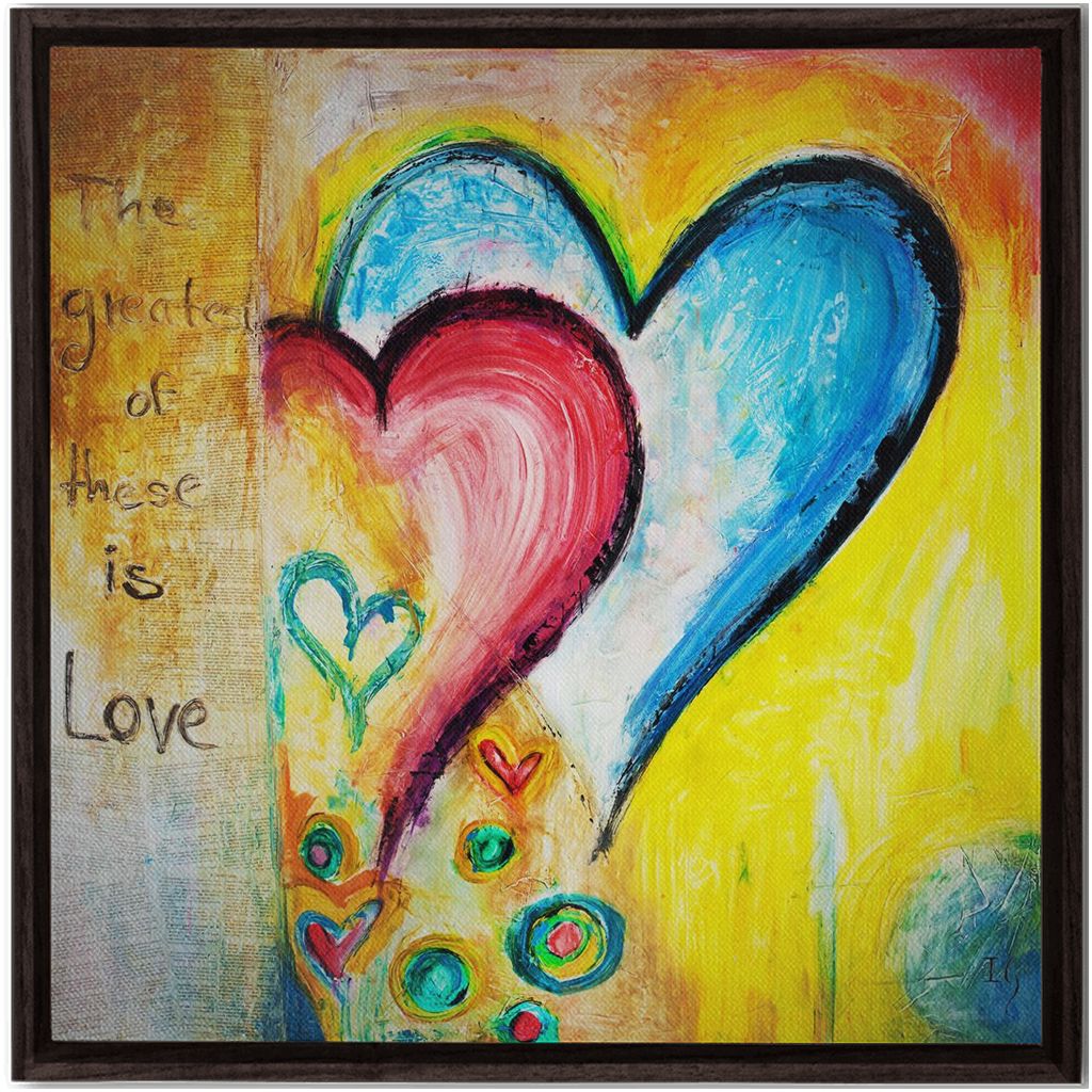 This Is Love artwork detail - heart painting canvas print wall art