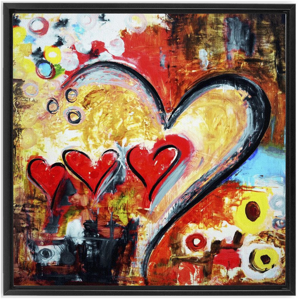 Family Is Love artwork detail - interactive canvas print that comes alive with mobile app wall art
