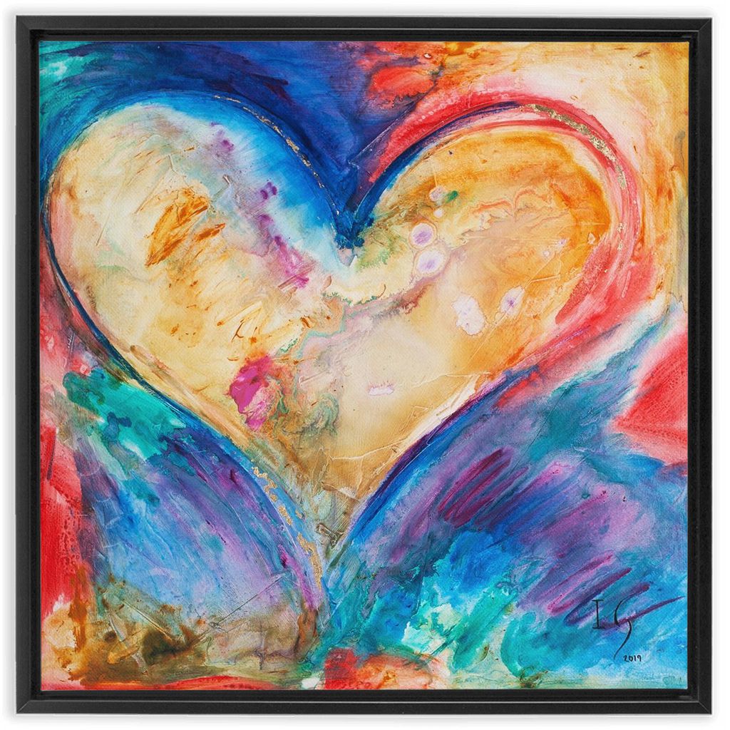 Proverbs 4:23 artwork detail - heart painting canvas print wall art