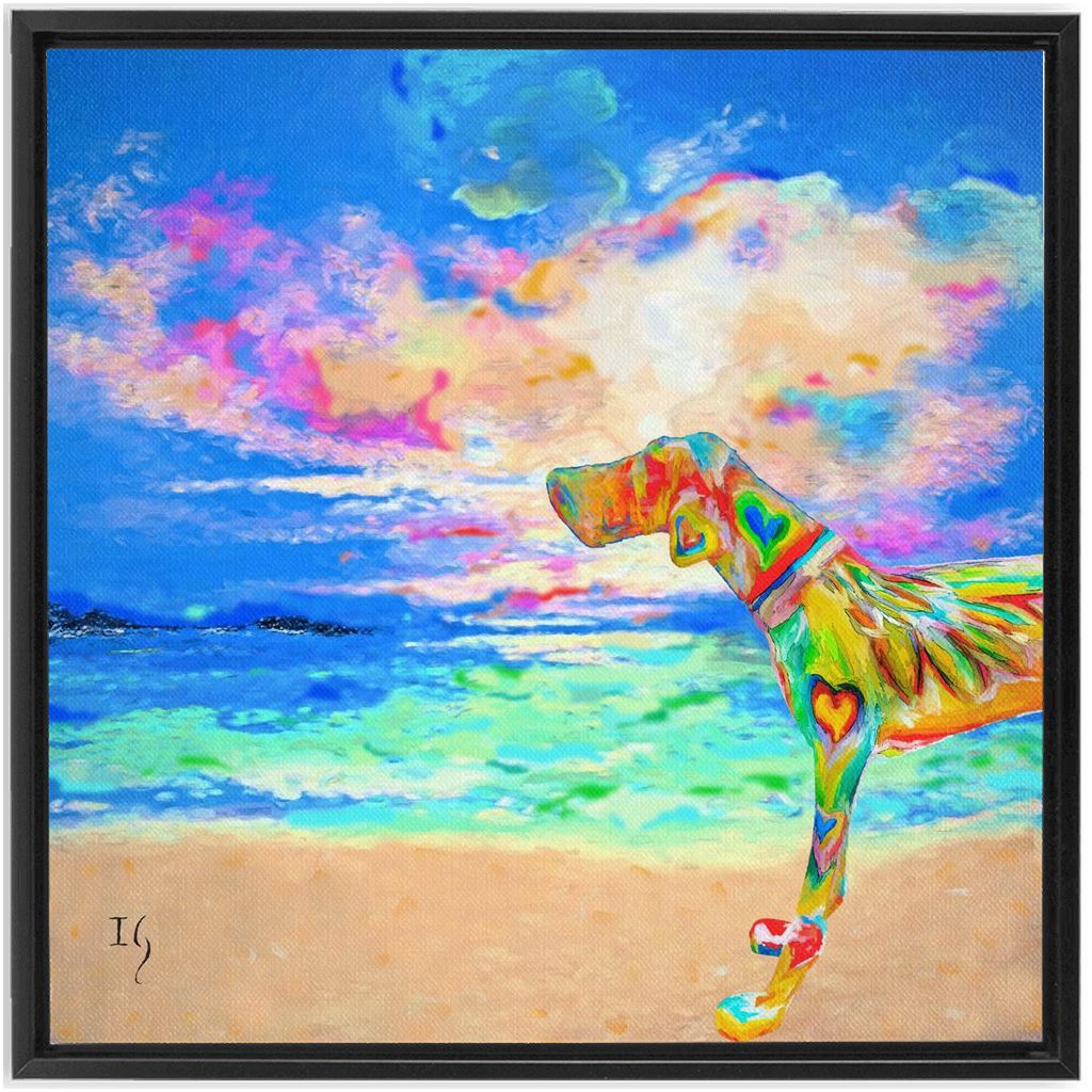 Unconditional Love artwork detail - interactive canvas print that comes alive with mobile app wall art