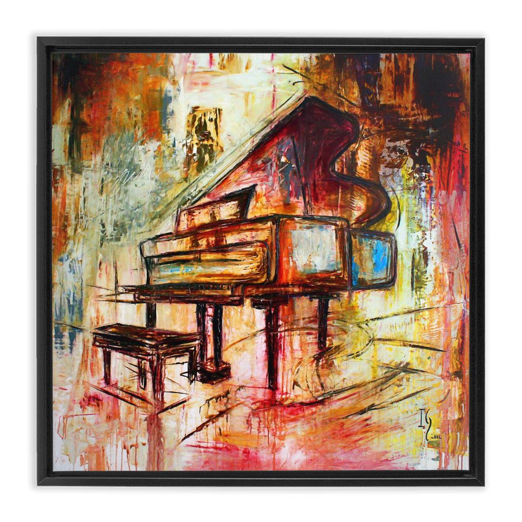 Grand Piano artwork detail - music art canvas print wall art