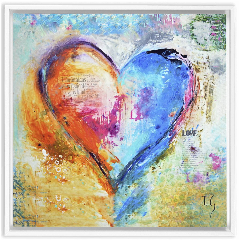 Love Is Patient artwork detail - interactive canvas print that comes alive with mobile app wall art