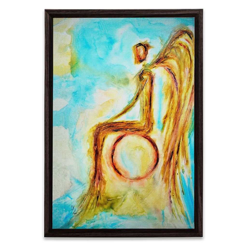 Peace - angel painting canvas print by Ivan Guaderrama