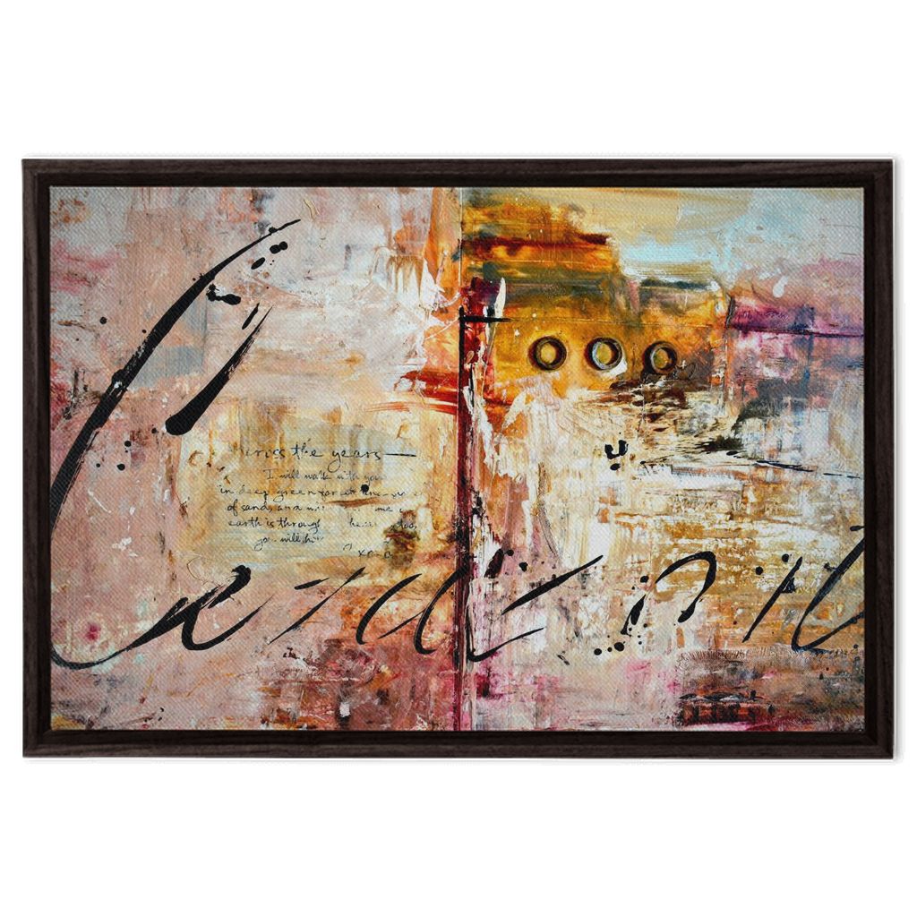 God´s Heart artwork detail - bible verse wall art canvas print wall art