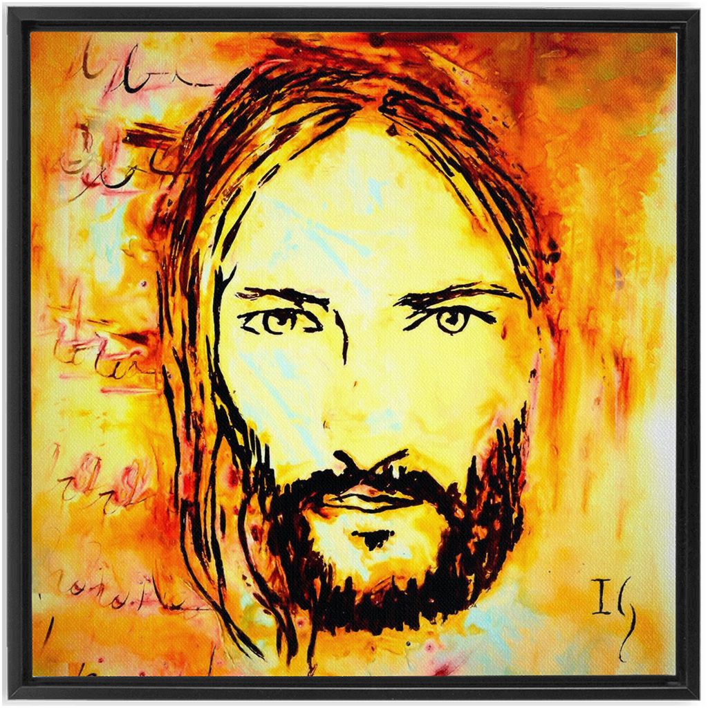 Jesus artwork detail - christian wall art canvas print wall art
