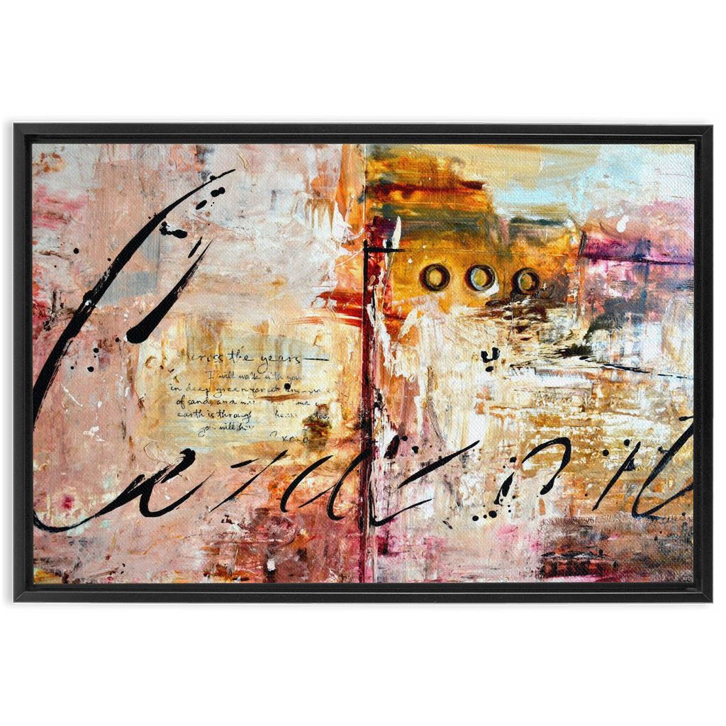 God´s Heart artwork detail - bible verse wall art canvas print wall art