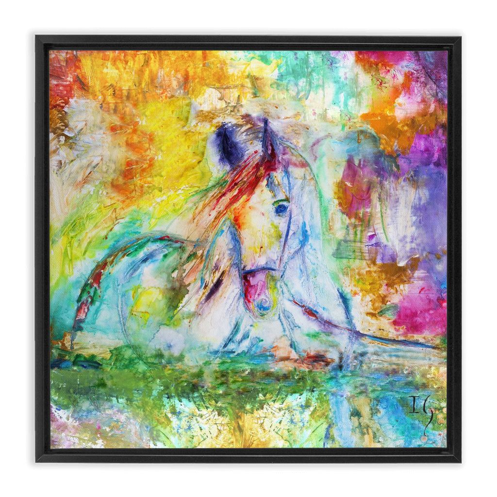 Paint Horse artwork detail - interactive canvas print that comes alive with mobile app wall art