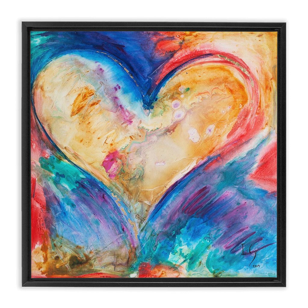 Proverbs 4:23 artwork detail - heart painting canvas print wall art