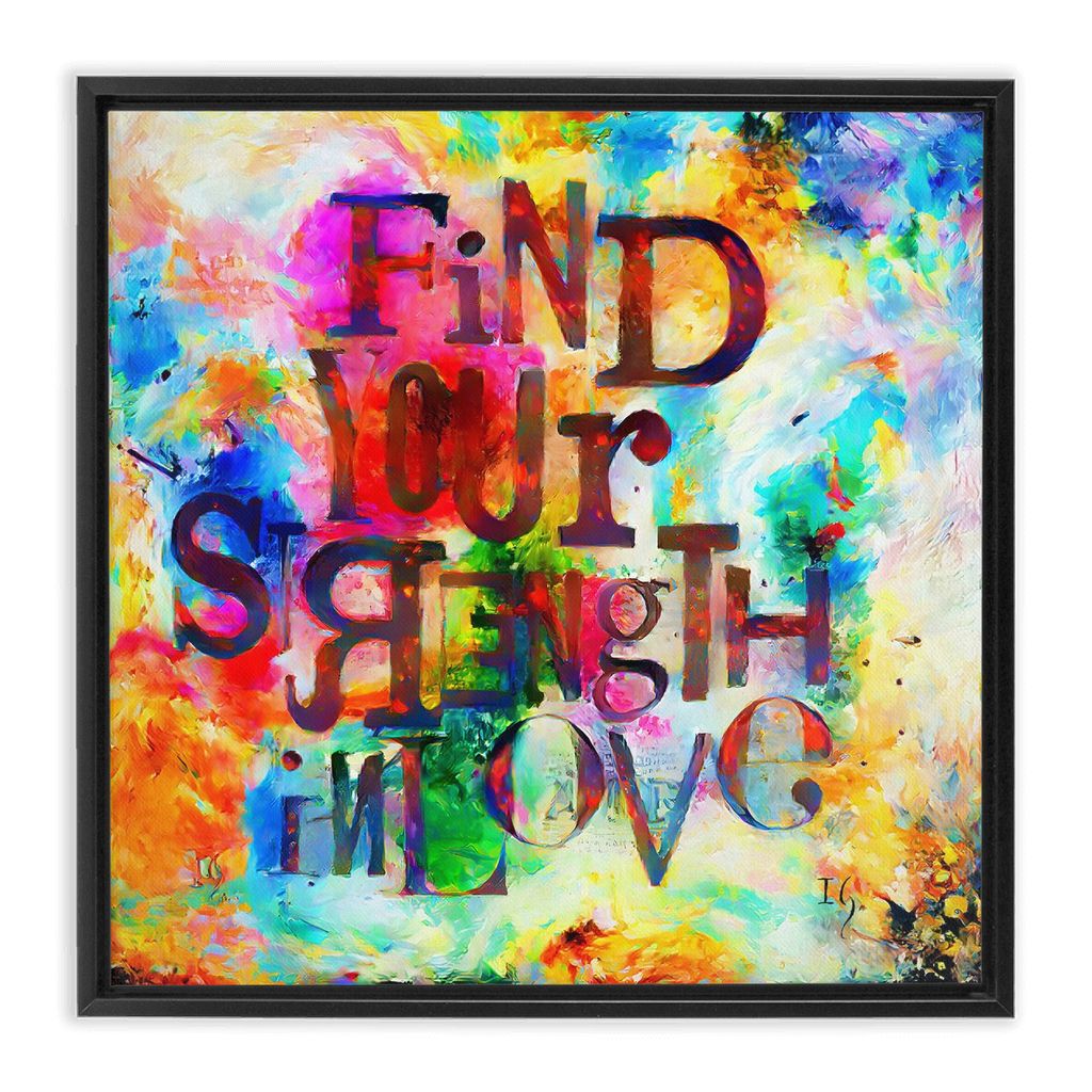 You Are Strong artwork detail - bible verse wall art canvas print wall art
