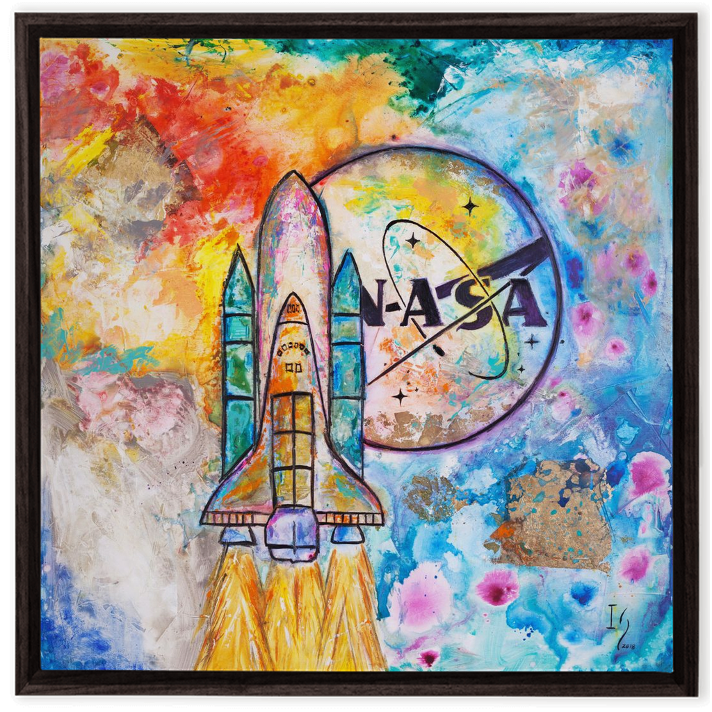 NASA Apollo 13 artwork detail - commission art canvas print wall art