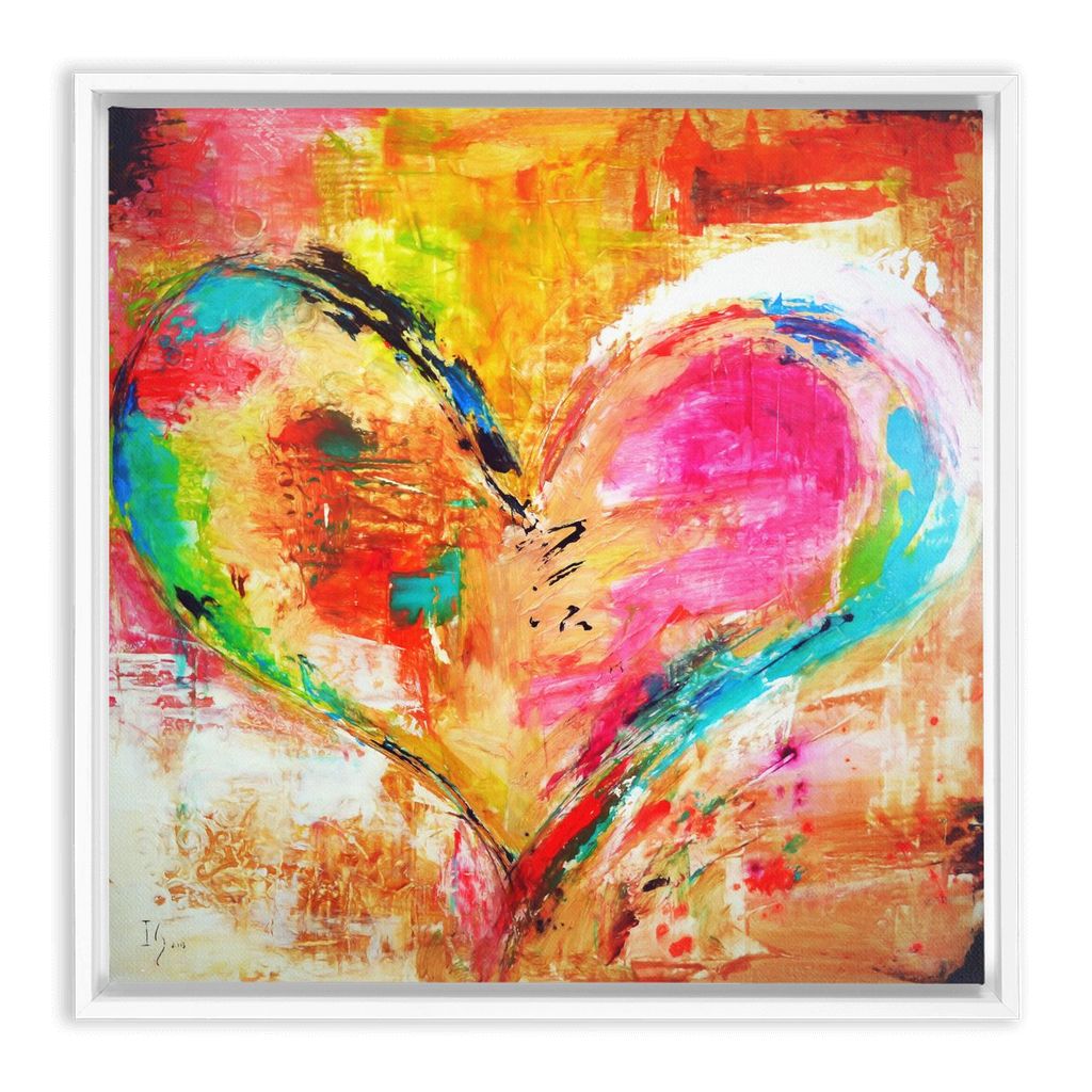 Giving Heart artwork detail - heart painting canvas print wall art