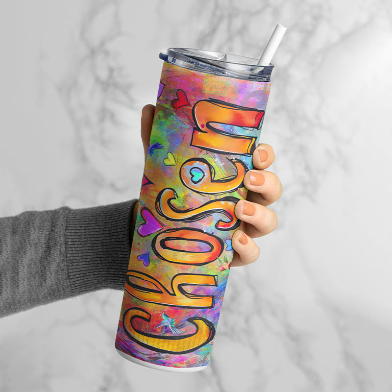Chosen - Skinny Tumblers canvas print in room setting - christian tumbler by Ivan Guaderrama