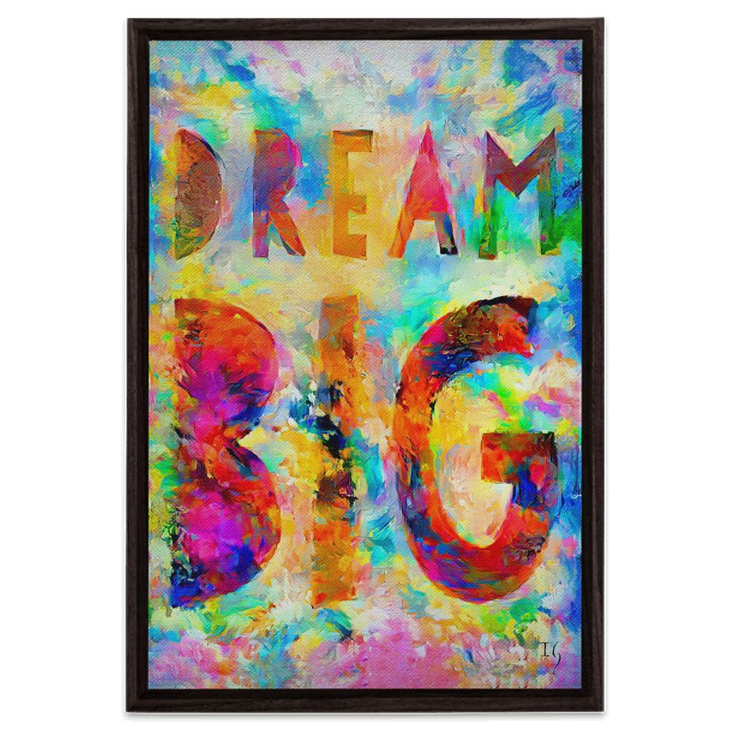 Dream Big artwork detail - bible verse wall art canvas print wall art