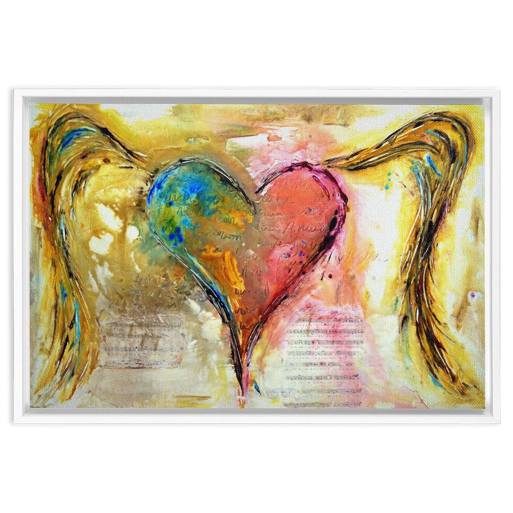 Love of Christ artwork detail - heart painting canvas print wall art
