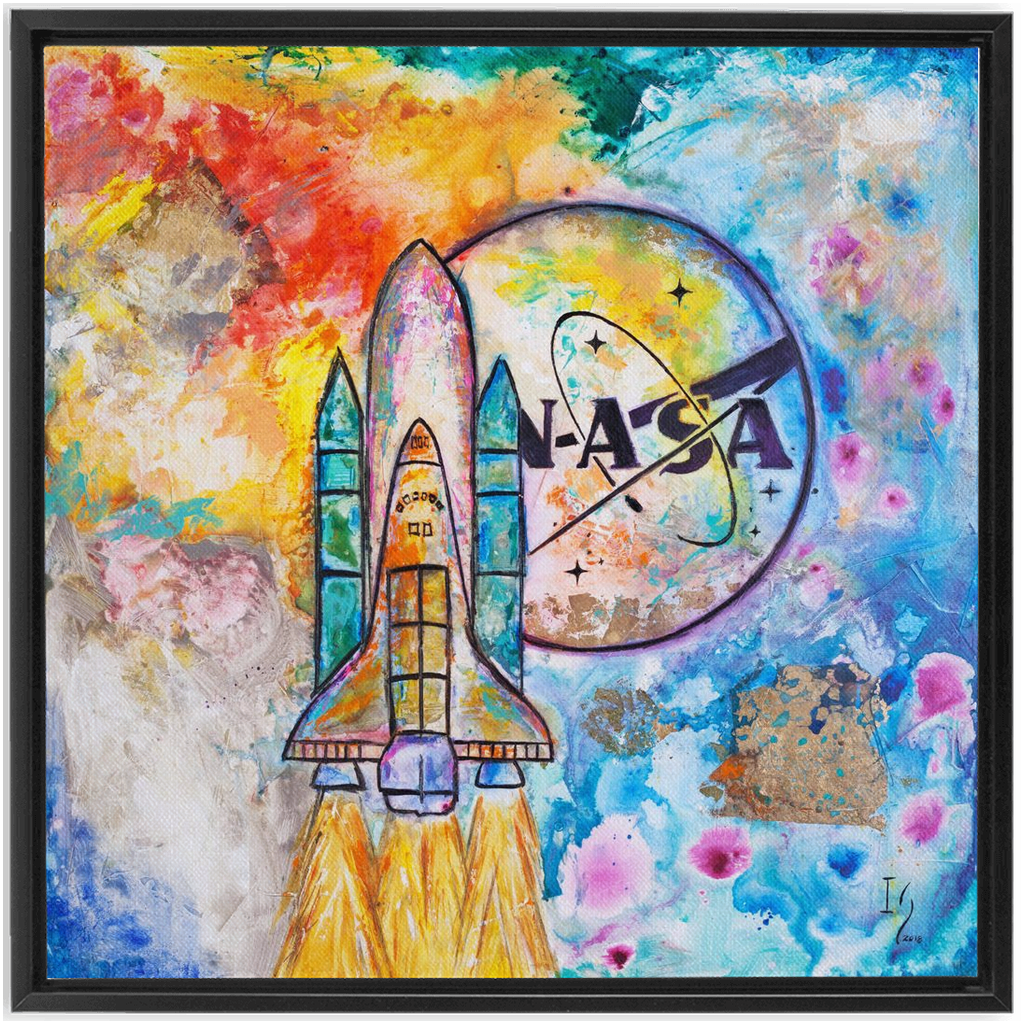 NASA Apollo 13 artwork detail - commission art canvas print wall art