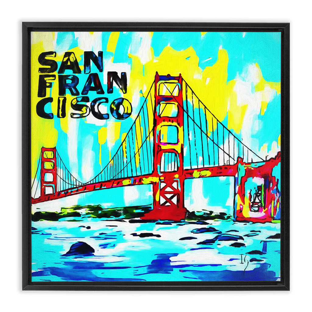 San Francisco artwork detail - commission art canvas print wall art