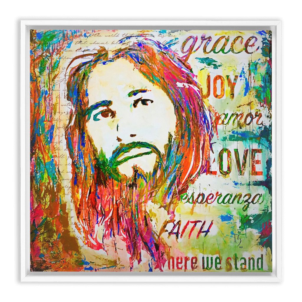 Jesus of Nazareth artwork detail - christian wall art canvas print wall art