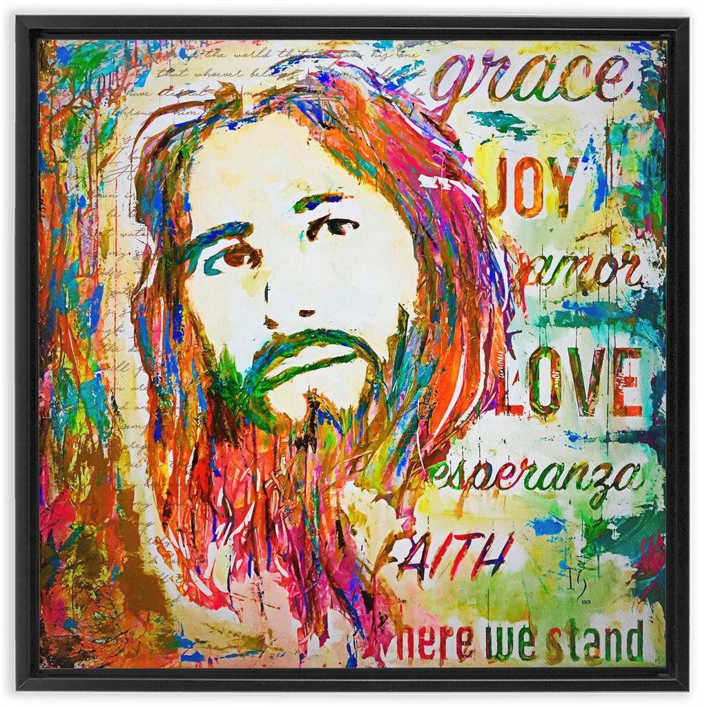 Jesus of Nazareth artwork detail - christian wall art canvas print wall art
