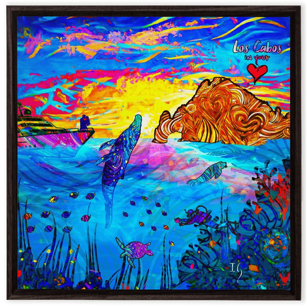 Los Cabos In Your Heart artwork detail - interactive canvas print that comes alive with mobile app wall art