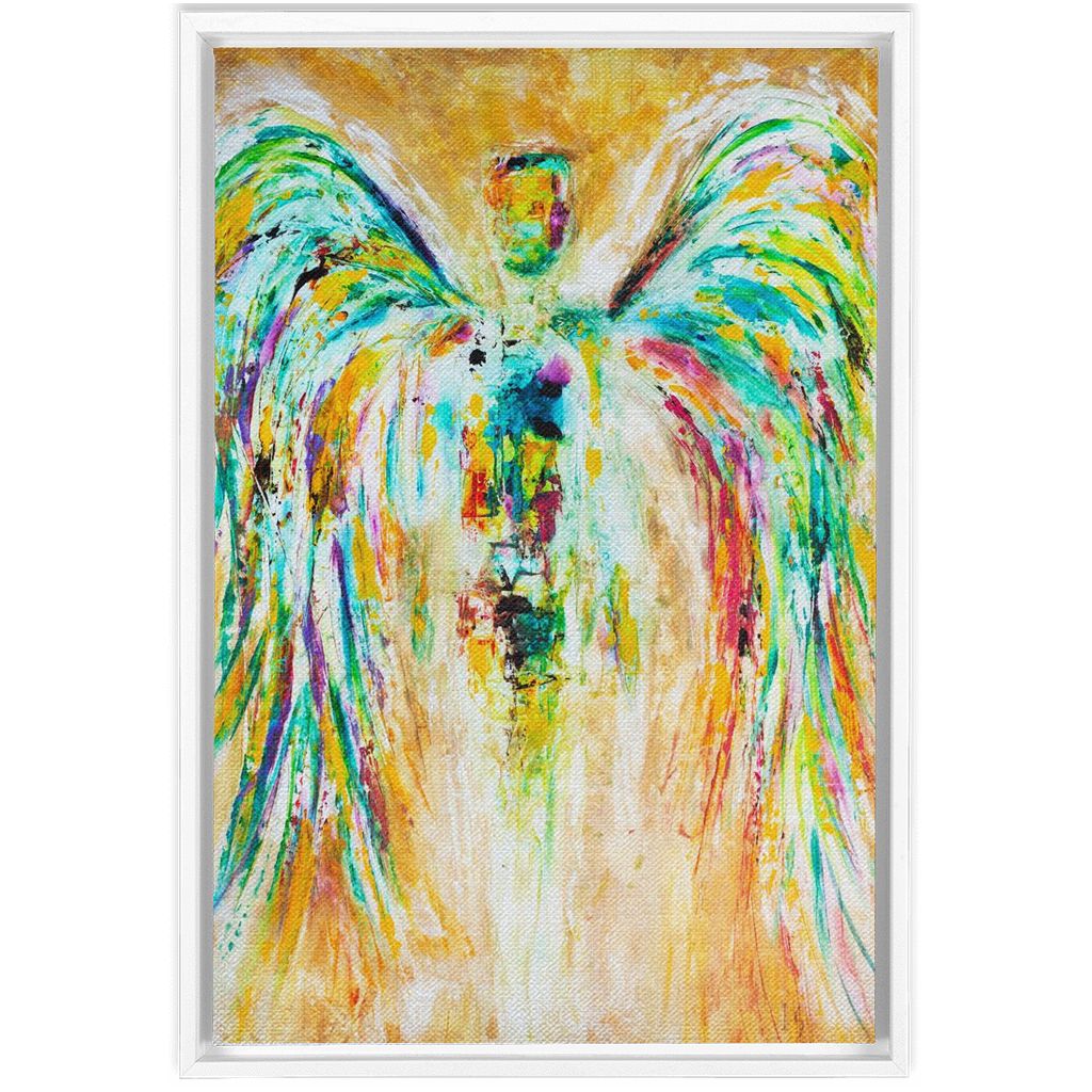 Precious Memories artwork detail - angel painting canvas print wall art